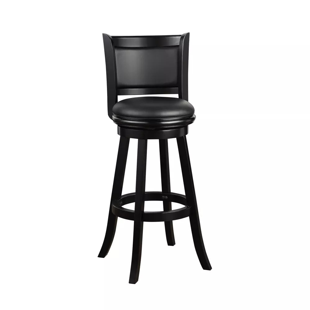 34" Extra Tall Augusta Swivel Barstool Black -Boraam