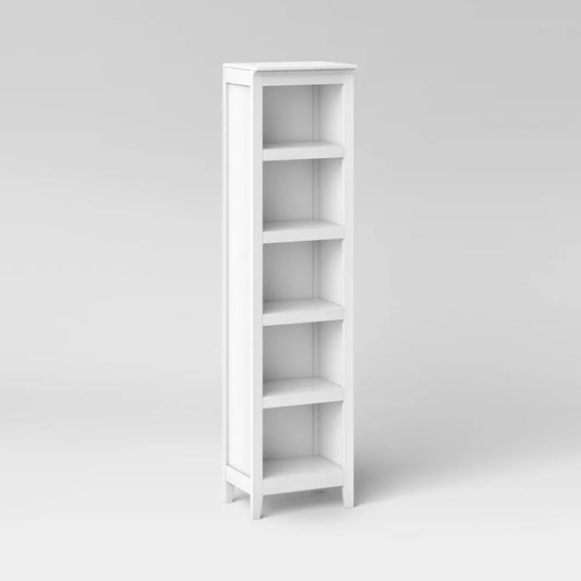 72" Carson Narrow Bookcase White - Threshold