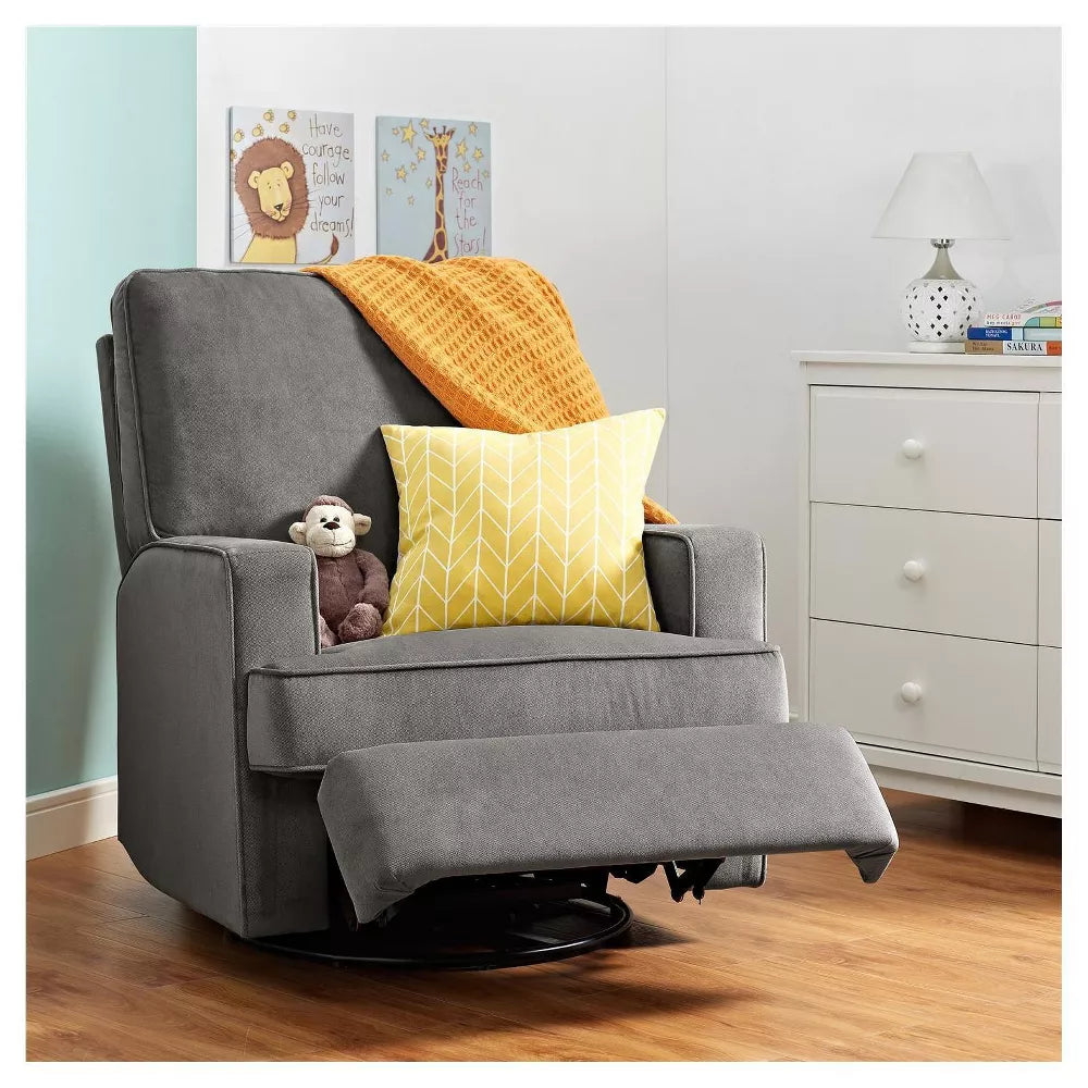 Baby Relax Addison Swivel Gliding Recliner - Gray