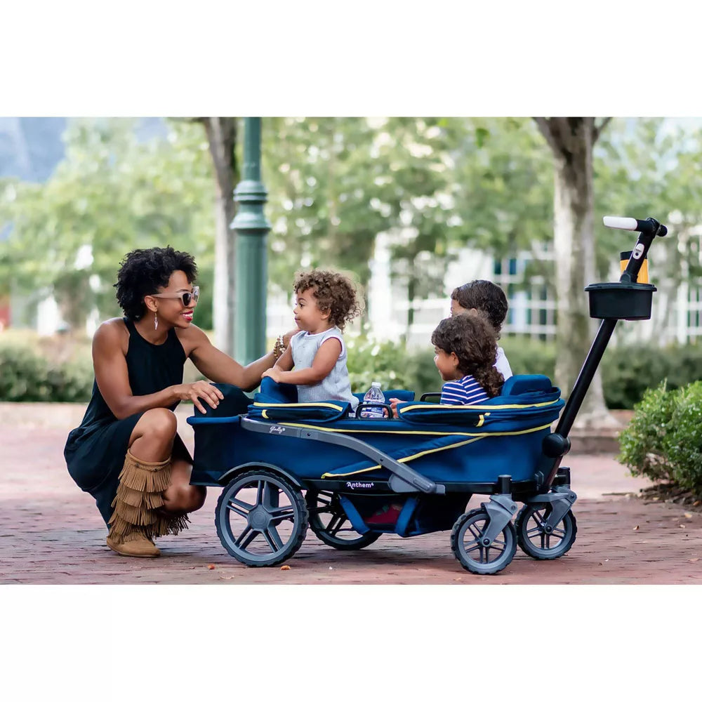 Gladly Family Anthem4 Wagon Stroller - Electric Silver