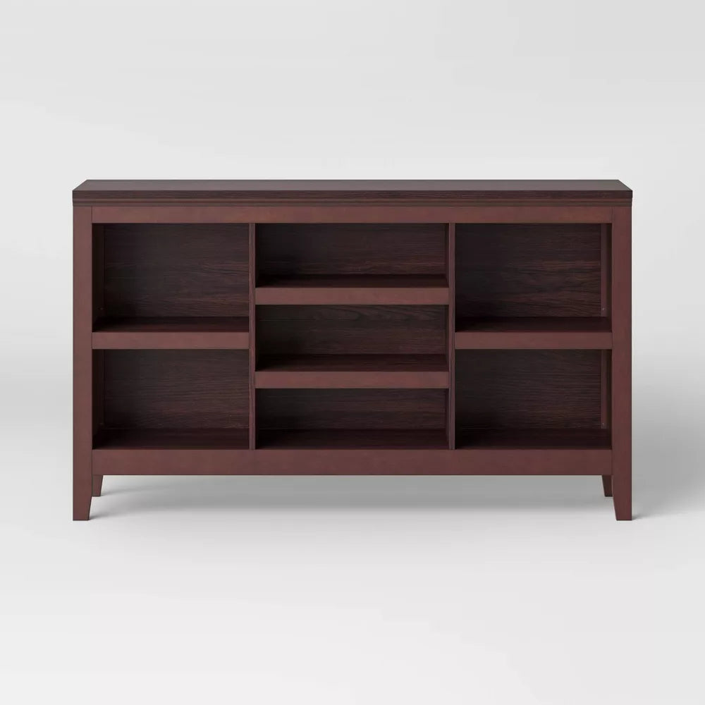 32" Carson Horizontal Bookcase with Adjustable Shelves Espresso - Threshold