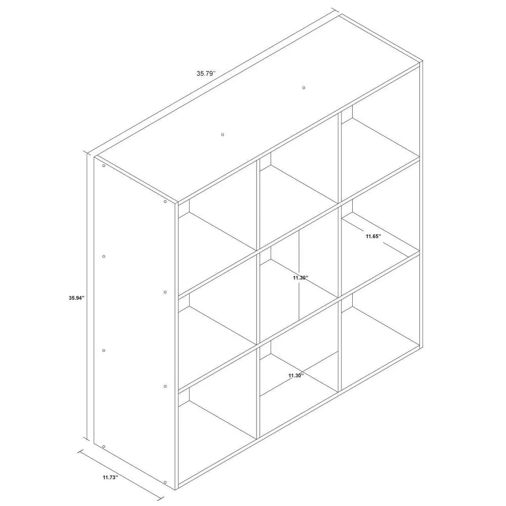 11" 9 Cube Organizer Shelf Espresso -Room Essentials