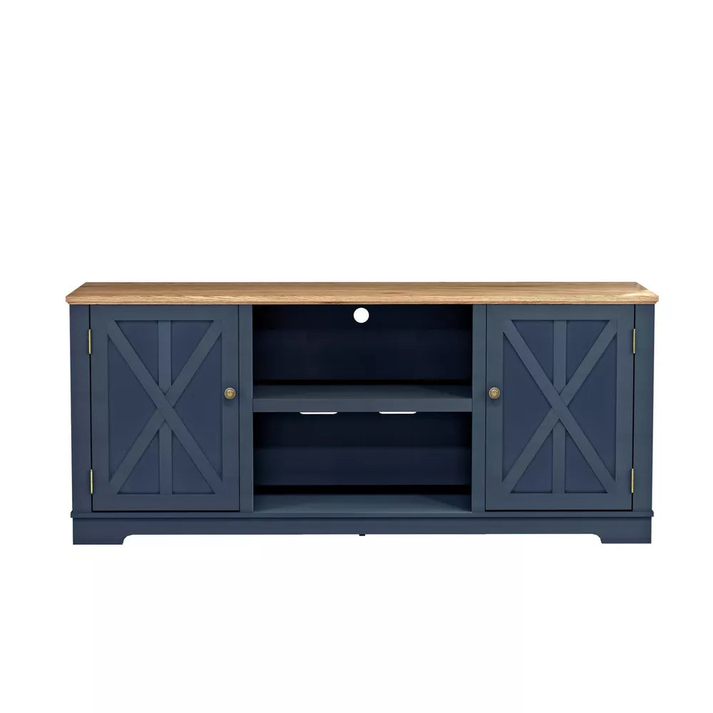 70" Classic Style TV Stand for TVs up to 78" Navy- Festivo