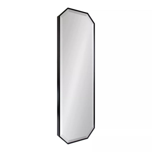 16" x 48" Rhodes Full Length Wall Mirror Black - Kate & Laurel All Things Decor