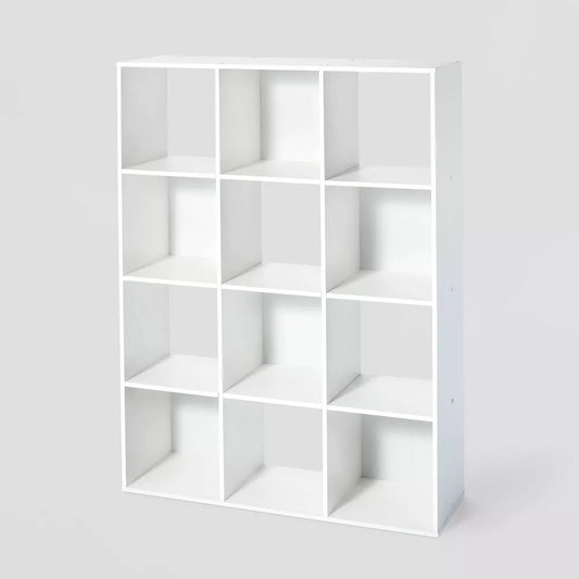 11" 12 Cube Organizer Shelf White - Room Essentials