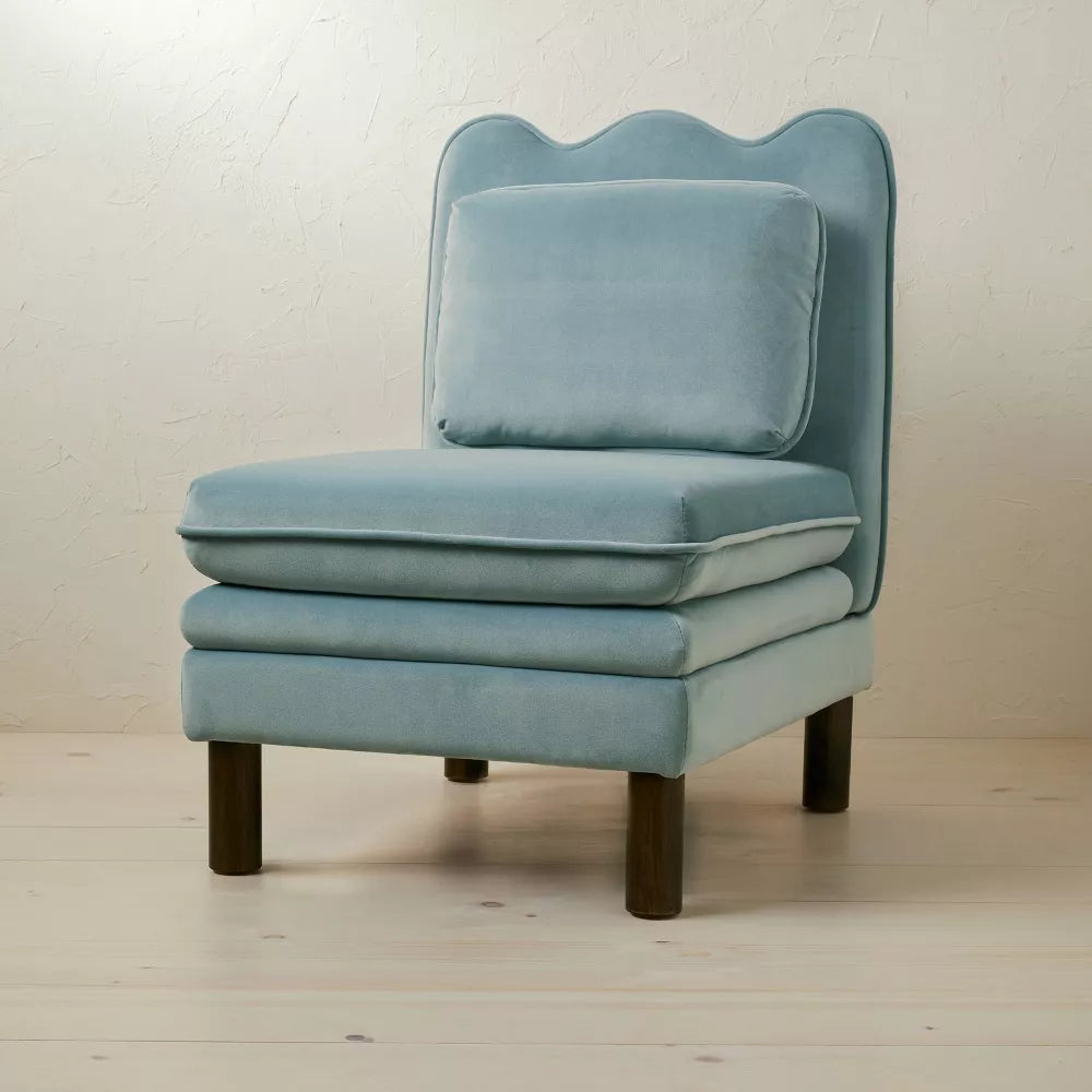 Bencia Slipper Chair Light Blue - Opalhouse designed with Jungalow OPEN BOX