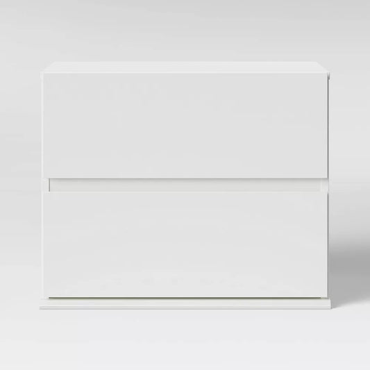 2 Drawer Modular Nightstand White - Room Essentials