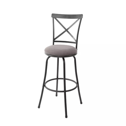 Karson Adjustable Height X Barstool Light Bronze -Holli Furniture