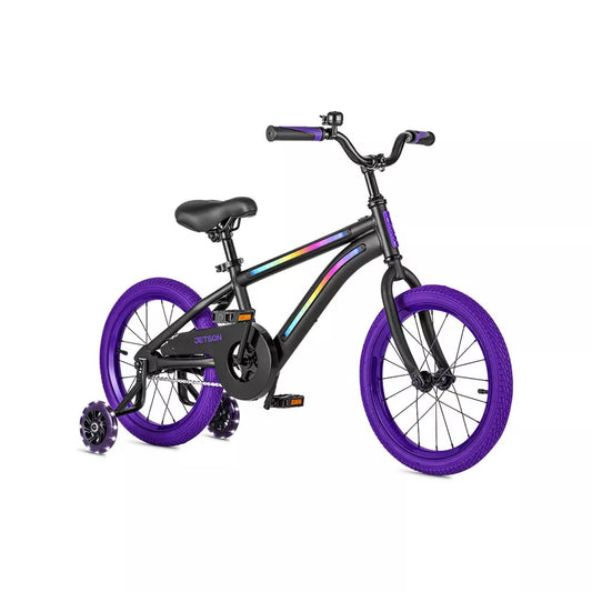 Jetson Light Rider 16" Kids' Light Up Bike - Black/Purple