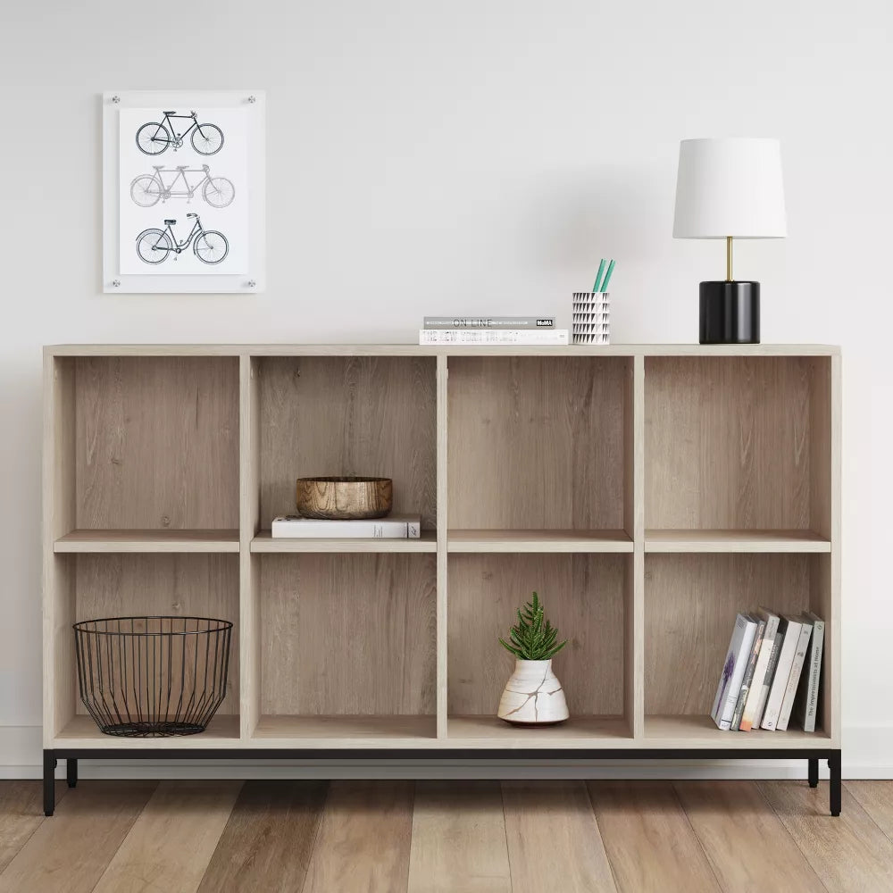 34" Loring 8 Cube Bookshelf - Threshold™ vintage oak