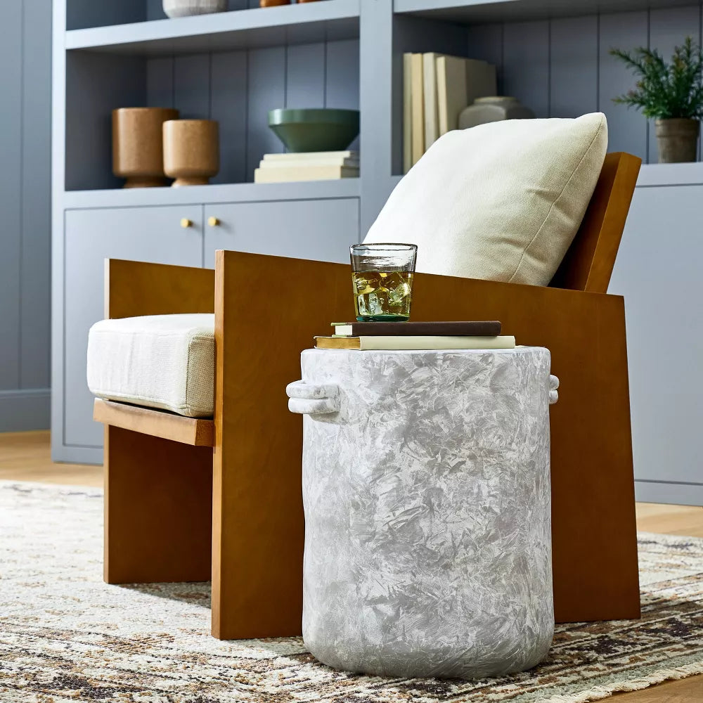 Drum Accent Table Gray Wash - Threshold designed with Studio McGee