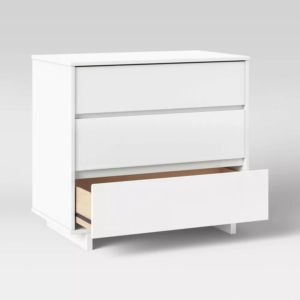 Modern 3 Drawer Dresser White- Room Essentials