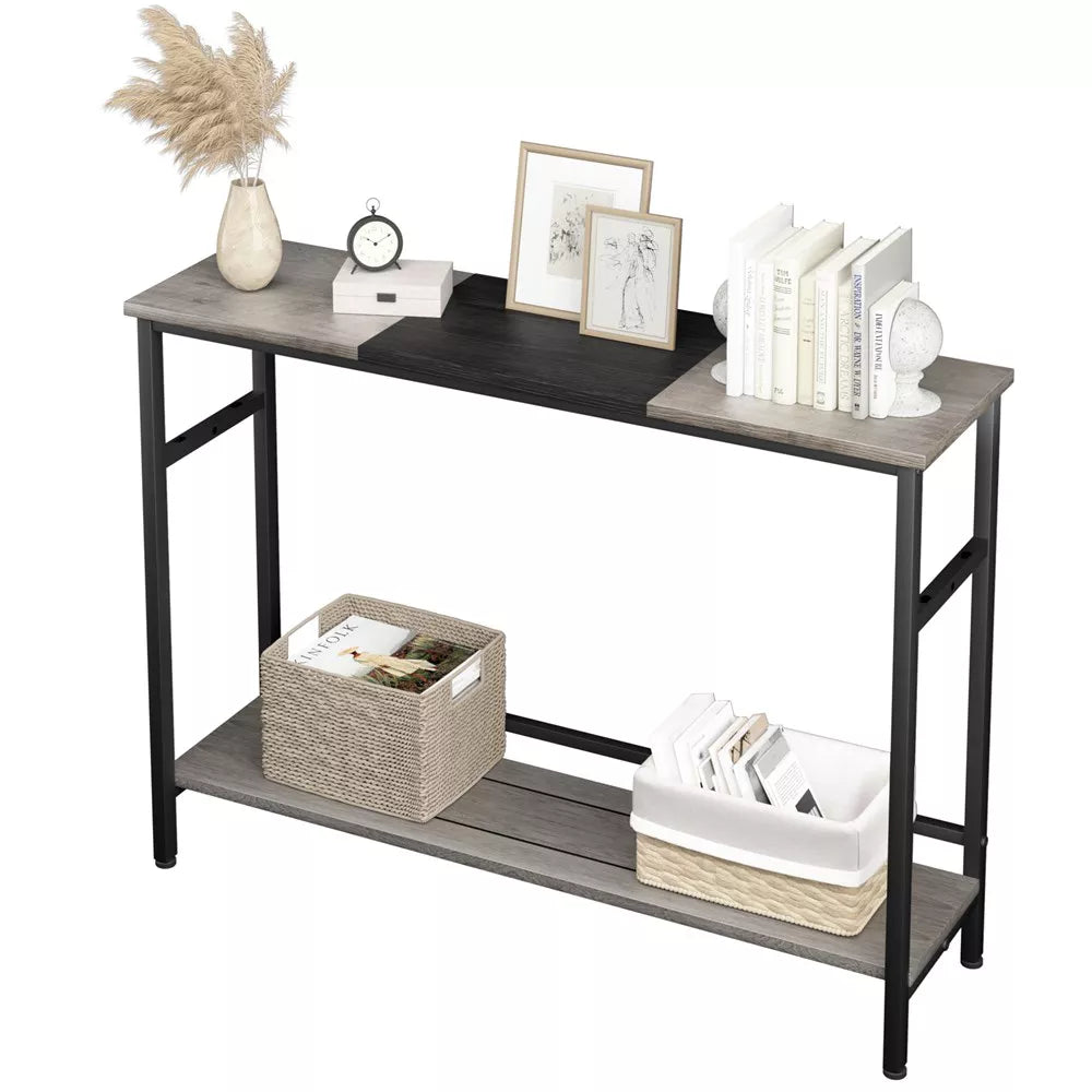 Whizmax Console Table, Color Block Entryway Table with Storage