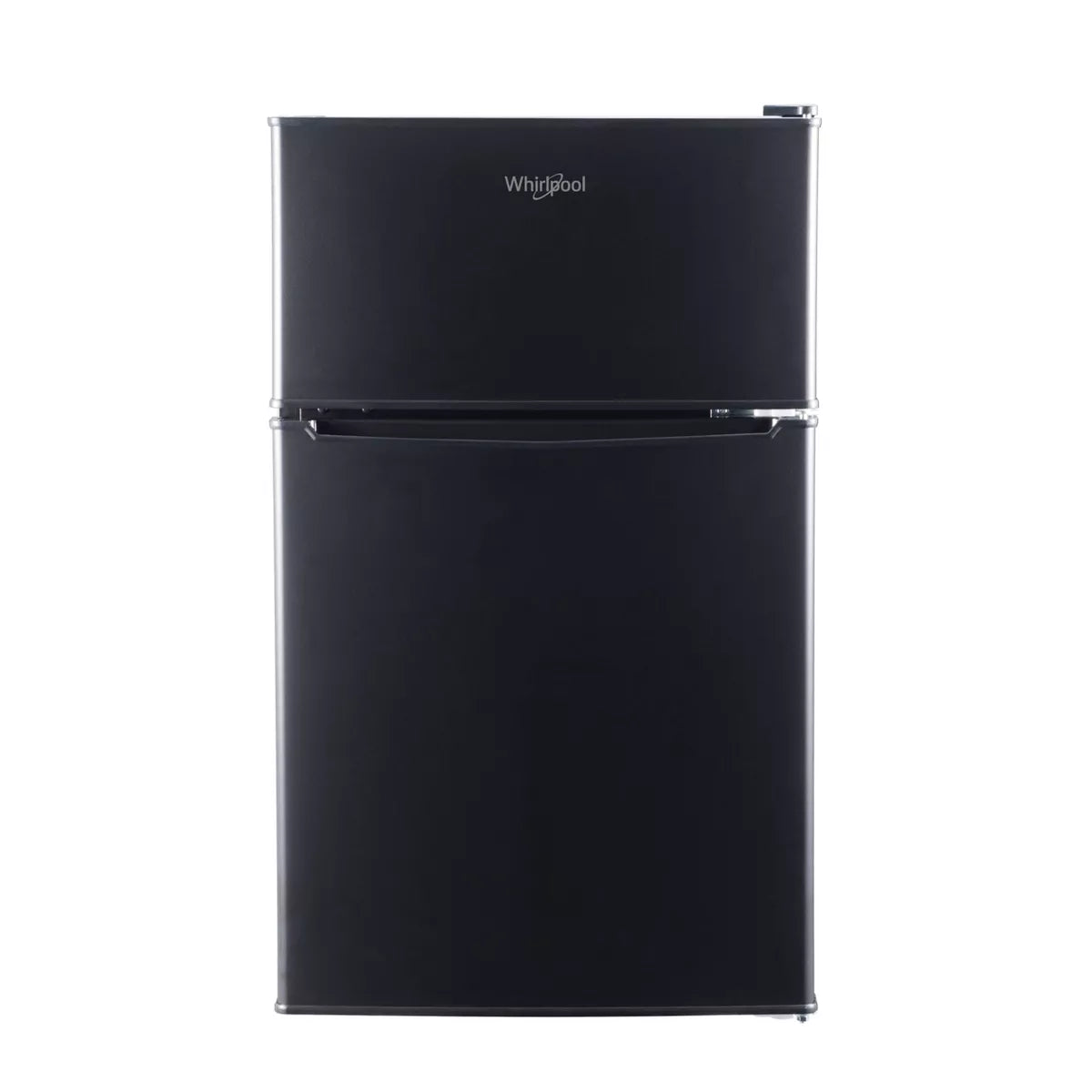 Whirlpool 3.1 Cu. Ft. Mini Refrigerator - Black WH31BKE: Dorm Fridge Freezer Combo, Energy Star, Reversible Door