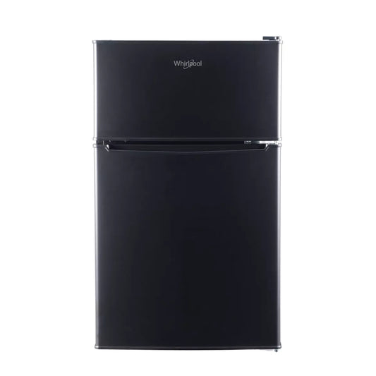 Whirlpool 3.1 Cu. Ft. Mini Refrigerator - Black WH31BKE: Dorm Fridge Freezer Combo, Energy Star, Reversible Door