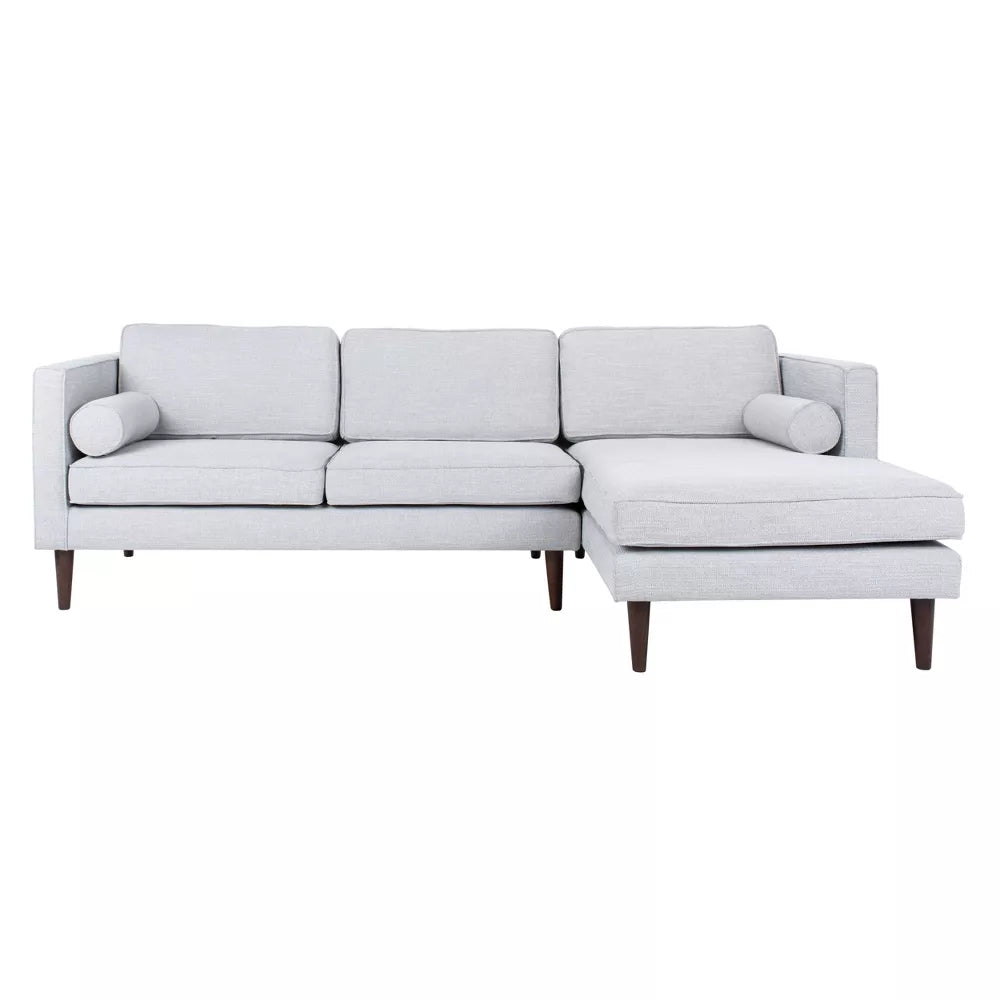 Dulce Mid-Century Chaise Sofa Light Gray - Safavieh