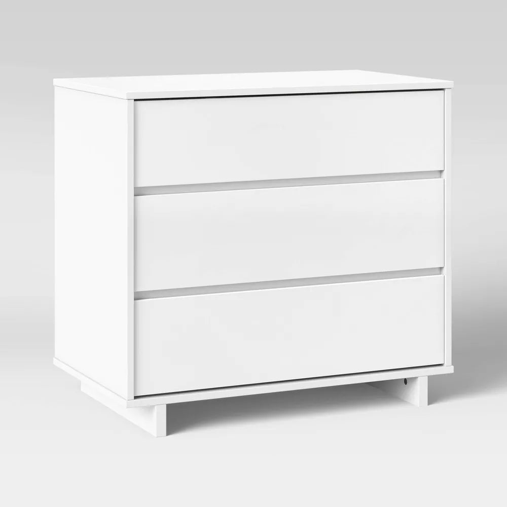 Modern 3 Drawer Dresser White- Room Essentials