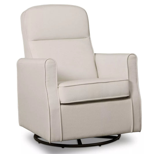 Delta Children Blair Slim Nursery Glider Swivel Rocker Chair-White