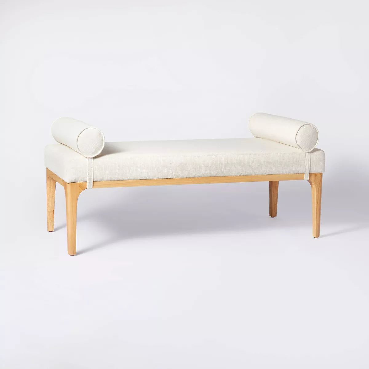 Randolph Bench with Bolster Pillows Linen OPEN BOX - Threshold designed with Studio McGee