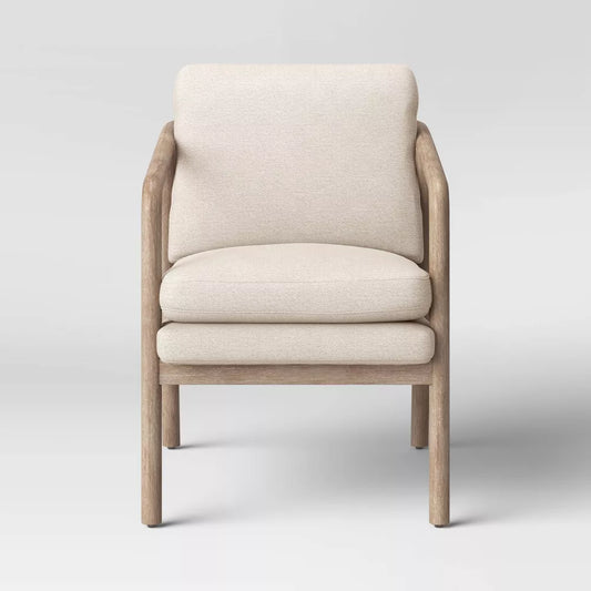 Tufeld Wood Armchair Beige - Threshold