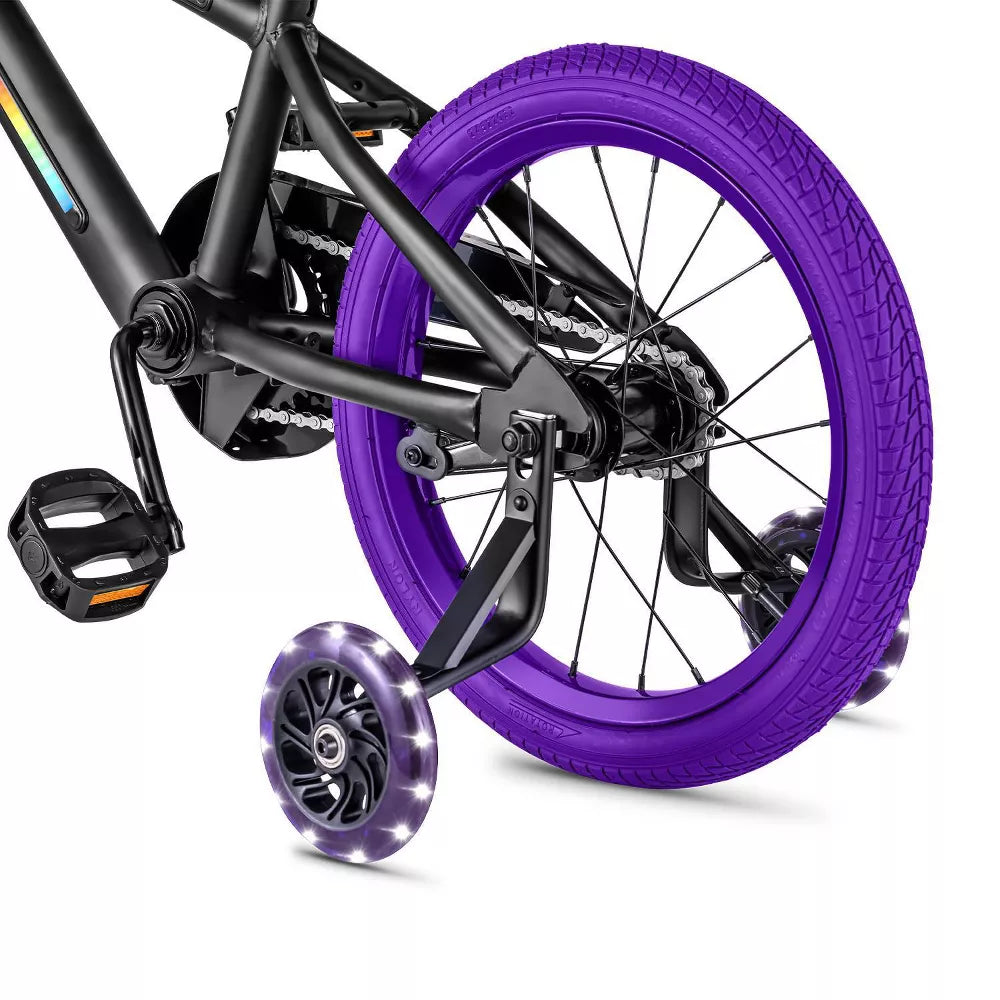 Jetson Light Rider 16" Kids' Light Up Bike - Black/Purple
