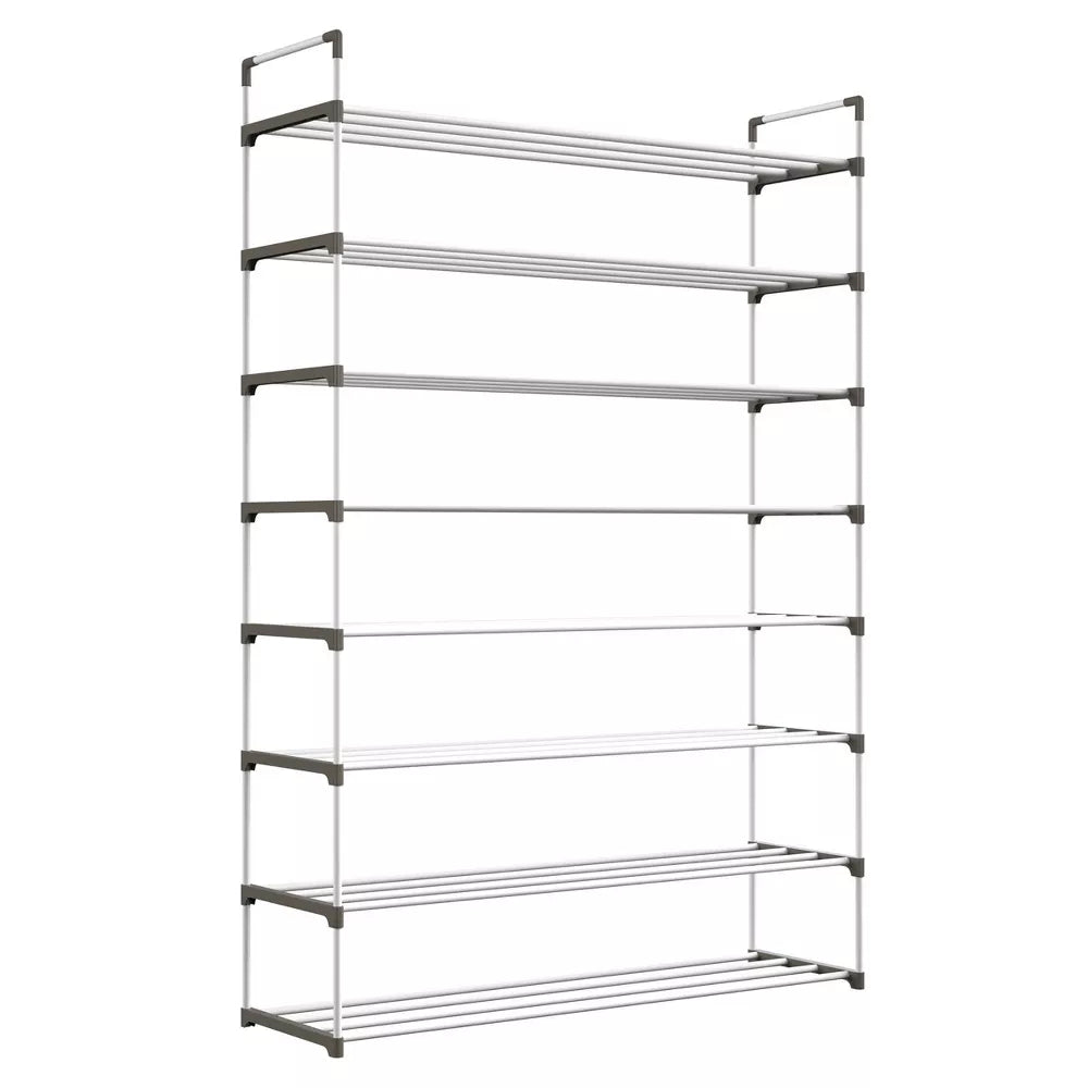 Home-Complete 8 Tier Shoe Rack for 40 Pairs -White