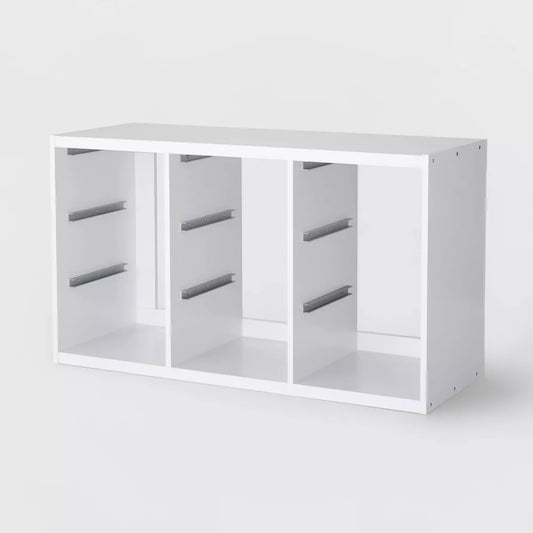 Triple Opening Sliding Bin Cube White - Brightroom