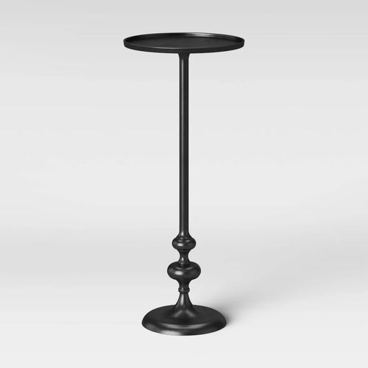 Londonberry Turned Accent Table Large Black - Threshold