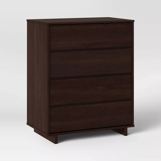 Modern 4 Drawer Dresser (Espresso) - Room Essentials