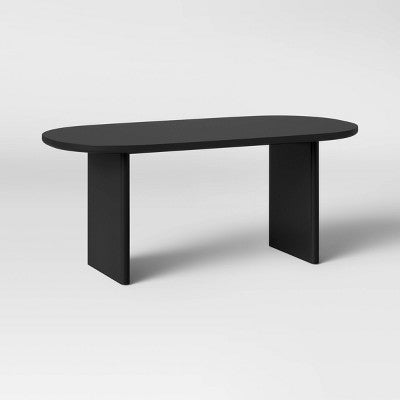 Catlett Oval Modern Wood Dining Table Black- Threshold