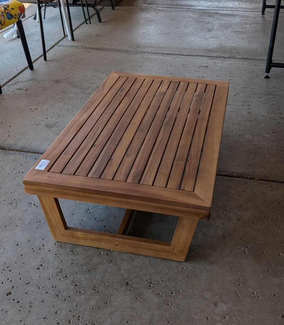 Sherwod Acacia Wood Coffee Table -Teak -Christopher Knight Home: Weather-Resistant, Slat Design