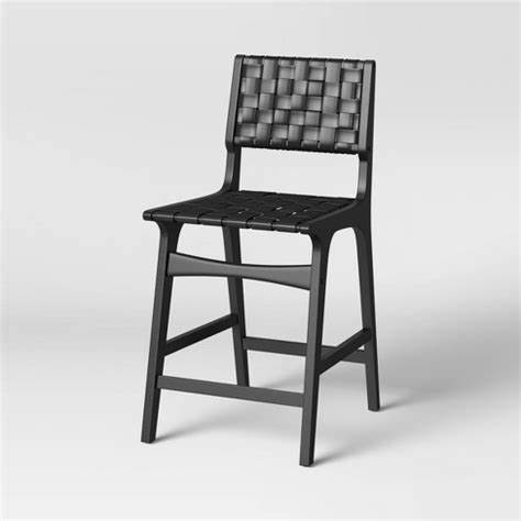 Ceylon Woven Counter Height Barstool Black/Black -Threshold