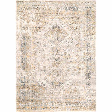 Shaunte Faded Vintage 8x10 Gold Area Rug