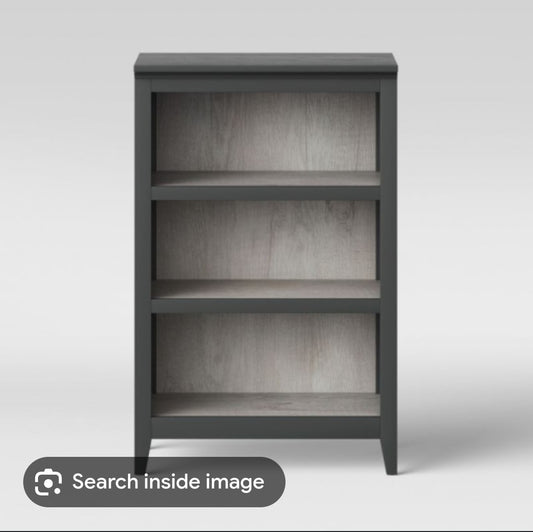 48' Carson 3-shelf Bookcase Gray