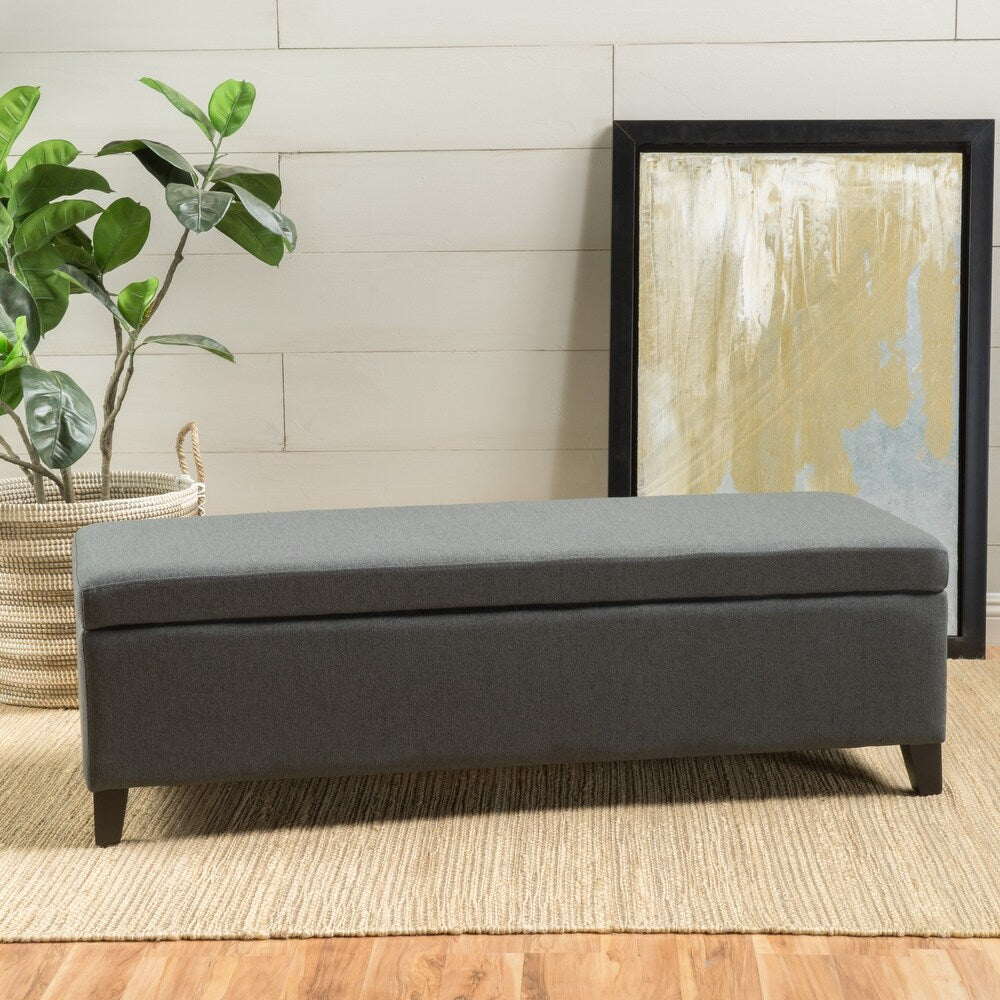 Storage Ottoman Bench - Dark Gray