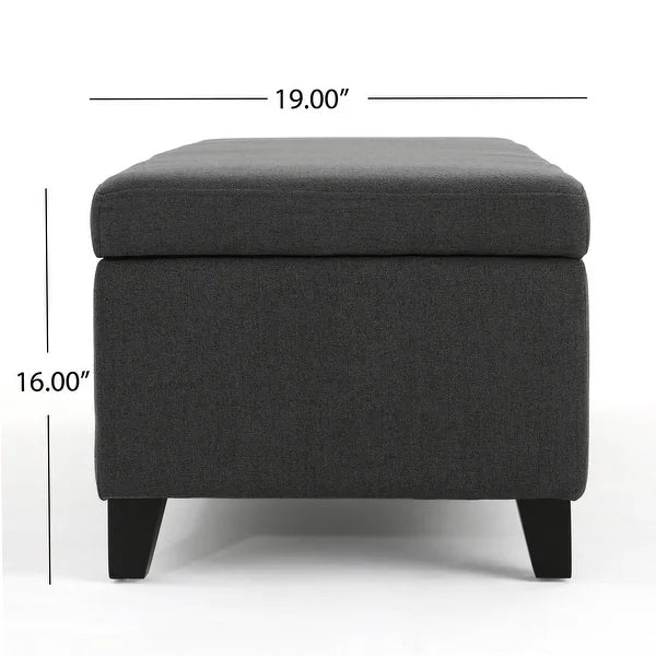 Storage Ottoman Bench - Dark Gray