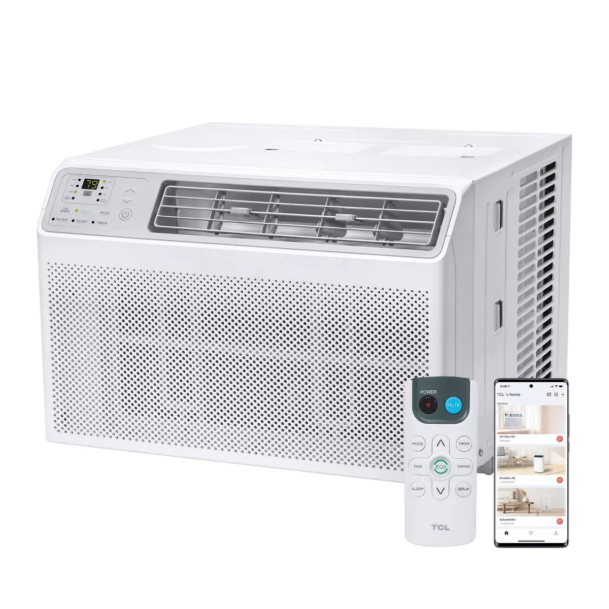 TCL 10000 BTU Smart Window Air Conditioner Fan and Dehumidifier 450sqft (H10W35W)