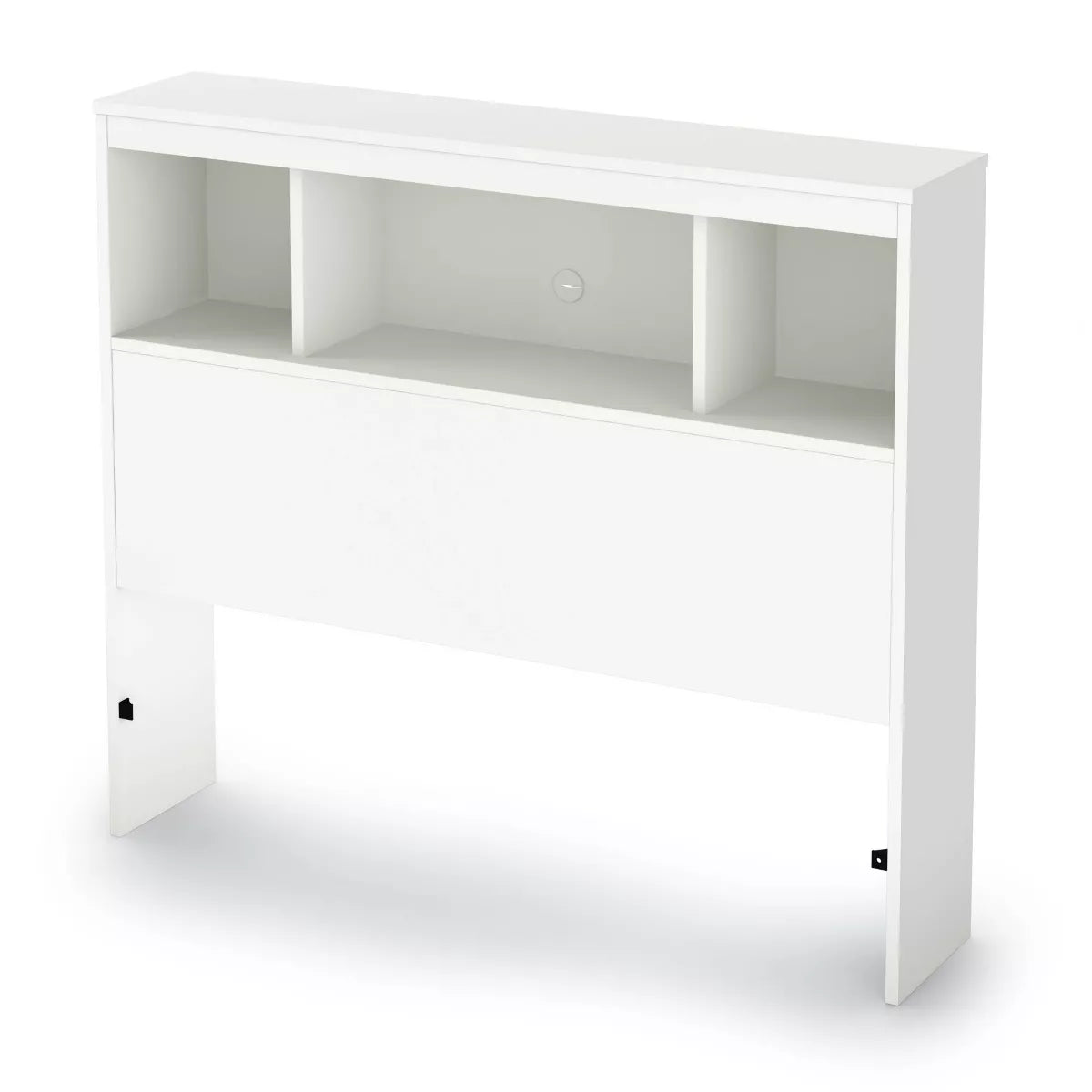 Twin Litchi Kids' Bookcase Headboard Pure White - South Shore