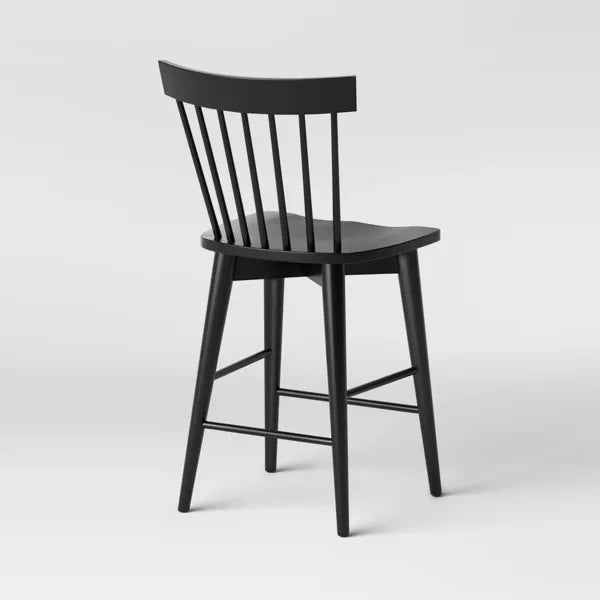 Windsor Counter Height Barstool Hardwood Black - Threshold™