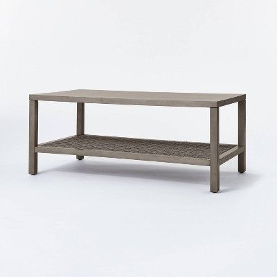 Palmdale Woven Coffee Table Gray Threshold