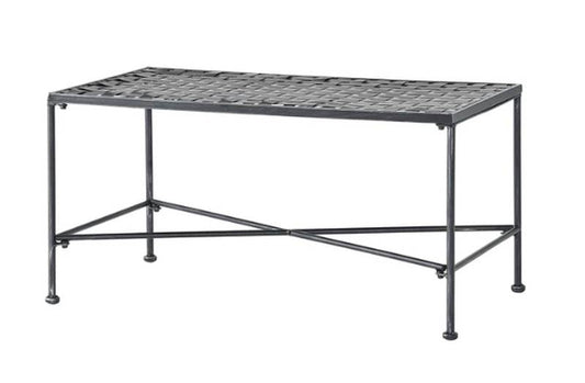 Christopher Knight Home Petra Iron Coffee Table, Black Brush Silver