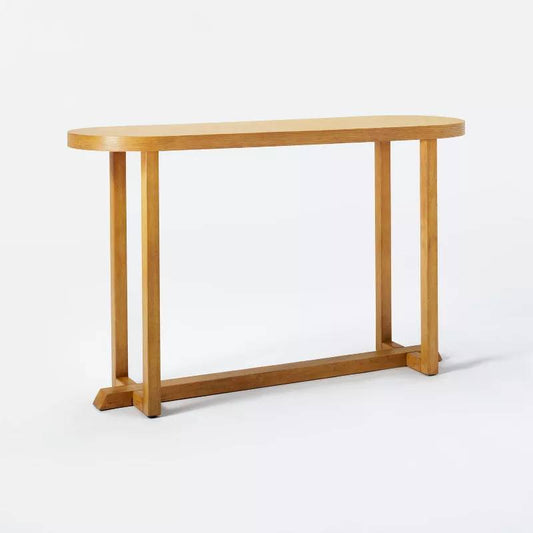 Race Track Console Table Natural Knock Down Threshold