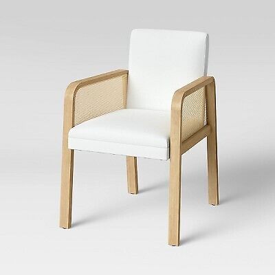 Stallings Upholstered Dining Chair with Cane Arms Cream - Threshold
