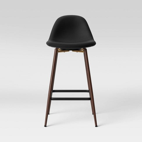 Copley Upholstered Black Linen Counter Height Barstool - Project 62™